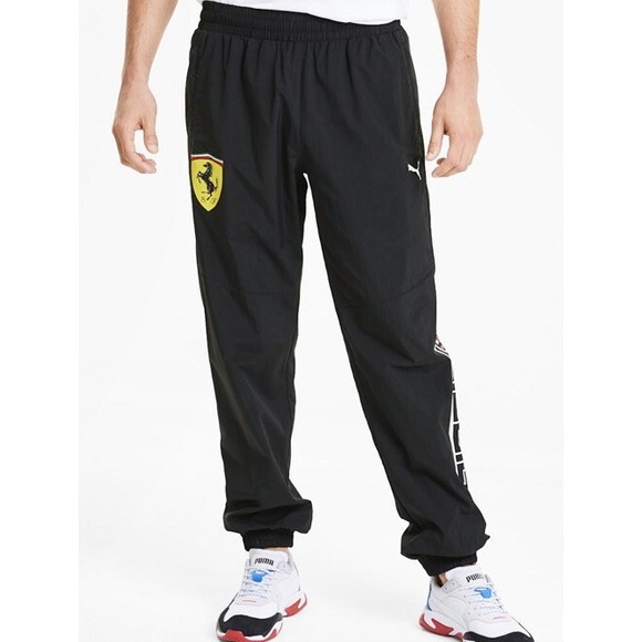 PUMA X Scuderia FERRARI Street Woven Sz M Men's Pants 596138_02 Black